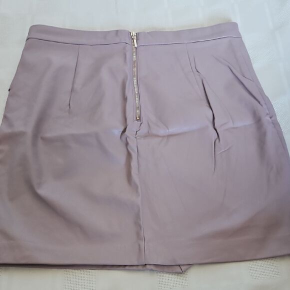 Dynamite Pink Mini Wrap Skirt Asymmetrical Slit - Picture 5 of 16